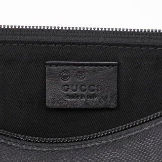 Gucci 250001 Black Lizard Embossed Boat Pochette