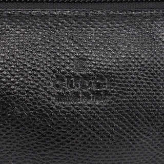 Gucci 250001 Black Lizard Embossed Boat Pochette