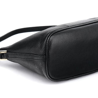 Gucci 250001 Black Lizard Embossed Leather Boat Pochette