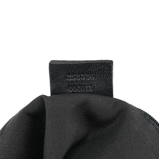 Gucci 253336 Black GG Embossed Leather Shoulder Bag