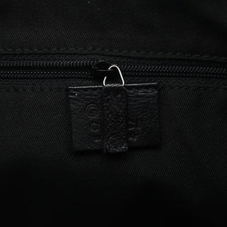 Gucci 253336 Black GG Embossed Leather Shoulder Bag