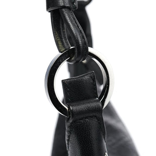 Gucci 253336 Black GG Embossed Leather Shoulder Bag