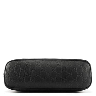 Gucci 253336 Black GG Embossed Leather Shoulder Bag