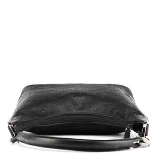 Gucci 253336 Black GG Embossed Leather Shoulder Bag