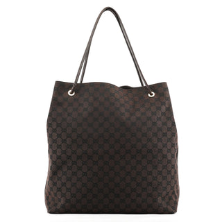 Gucci 257271 Brown GG Leather Tote Bag