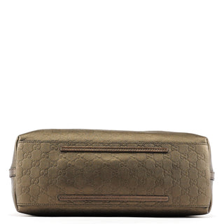 Gucci 257271 Metallic GG Embossed Leather Tote Bag
