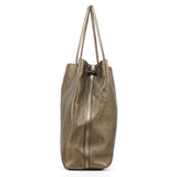Gucci 257271 Metallic GG Embossed Leather Tote Bag