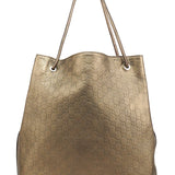 Gucci 257271 Metallic GG Embossed Leather Tote Bag