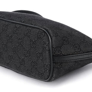 Gucci 257300 Anthracite Denim GG Boat Pochette