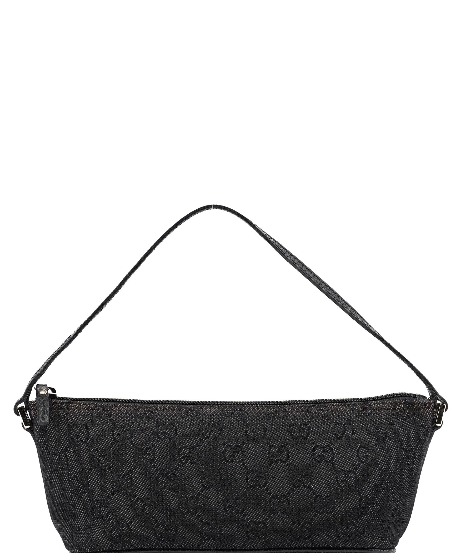 Gucci 257300 Anthracite GG Denim Boat Pochette