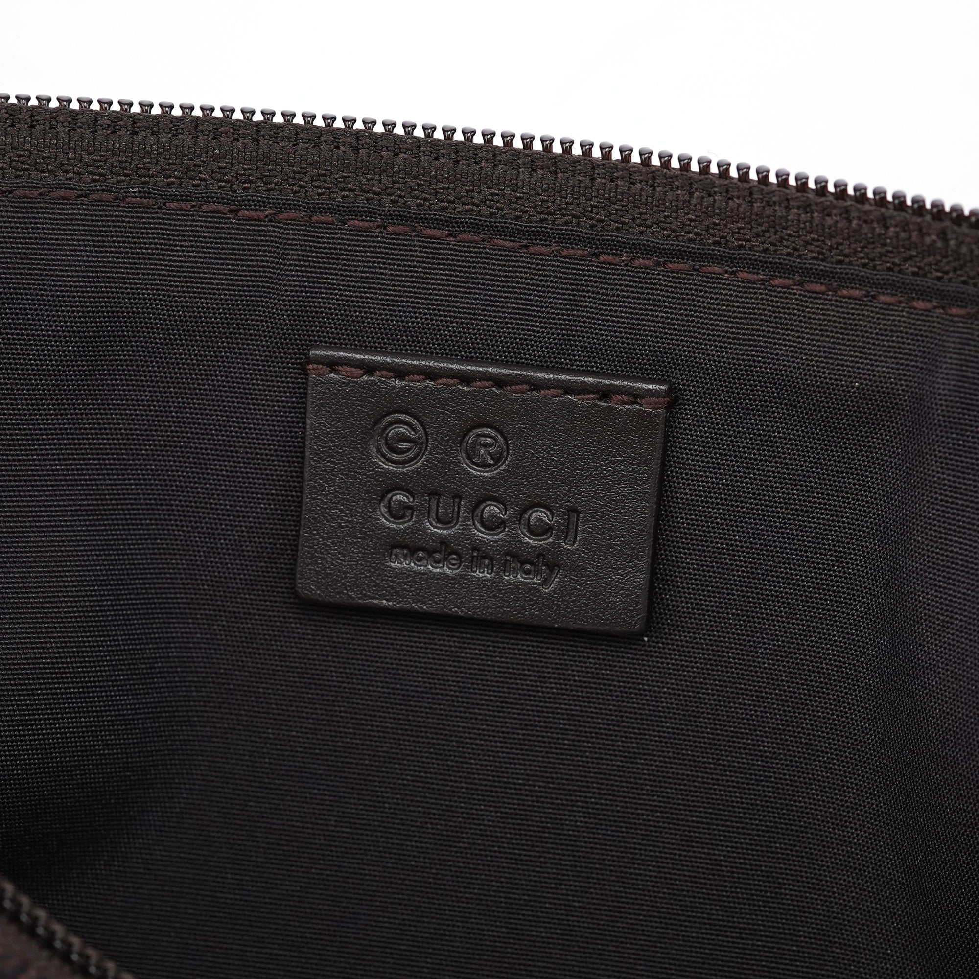 Gucci 257300 GG Boat Pochette en toile GG marron