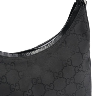 Gucci 28335 Black GG Hobo Shoulder Bag