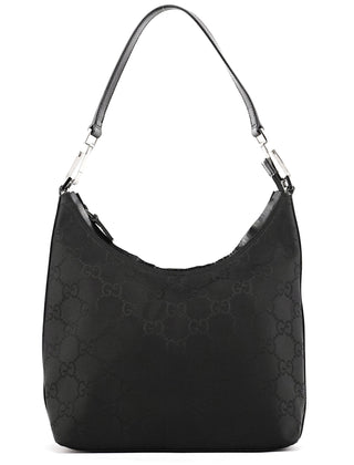 Gucci 28335 Black GG Hobo Shoulder Bag