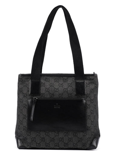 Gucci 28893 Anthracite GG Denim Tote Bag