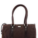 Gucci 30458 Brown Canvas Boston Bag