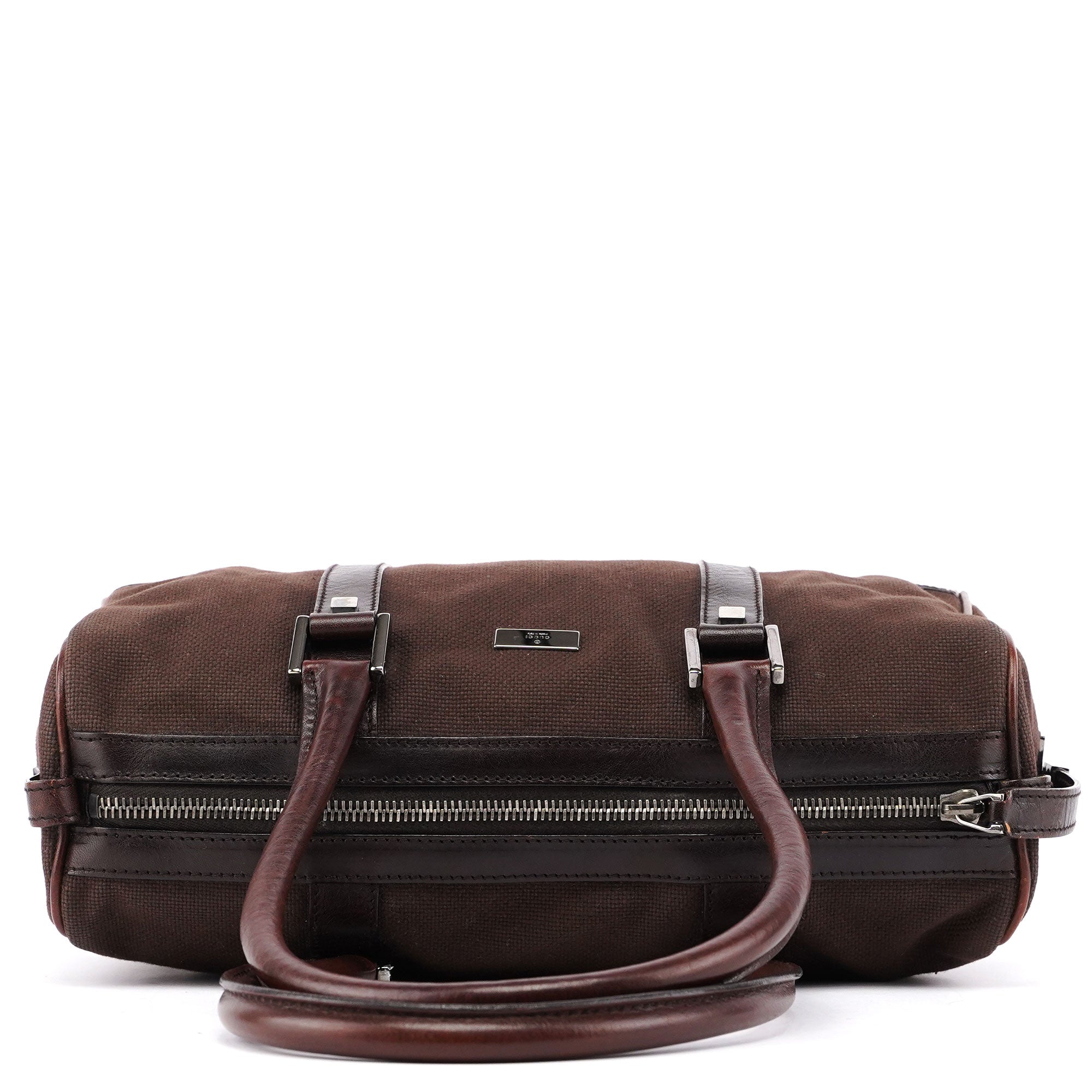 Gucci 30458 Brown Canvas Boston Bag