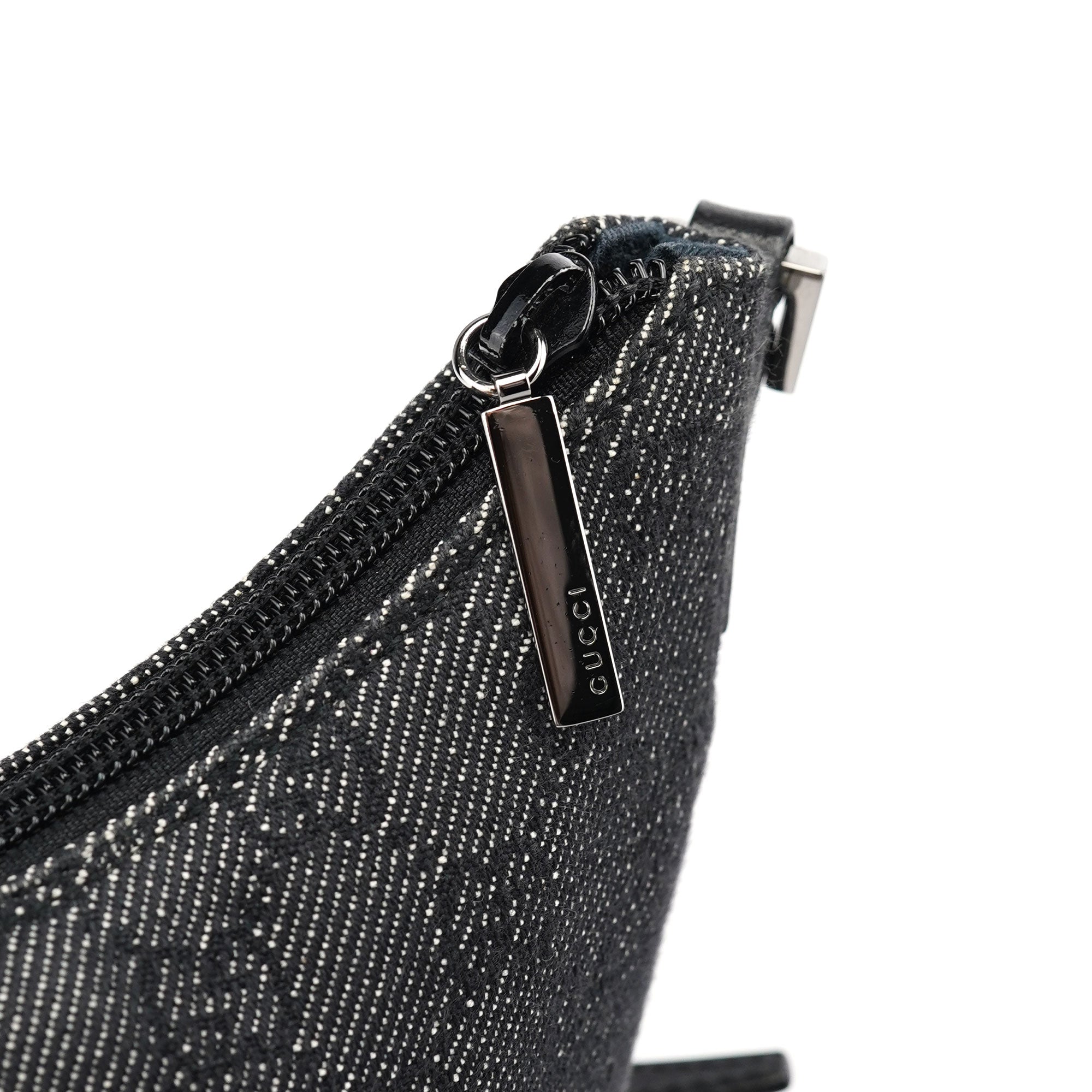 Gucci 32160 Anthracite Denim GG Shoulder Bag