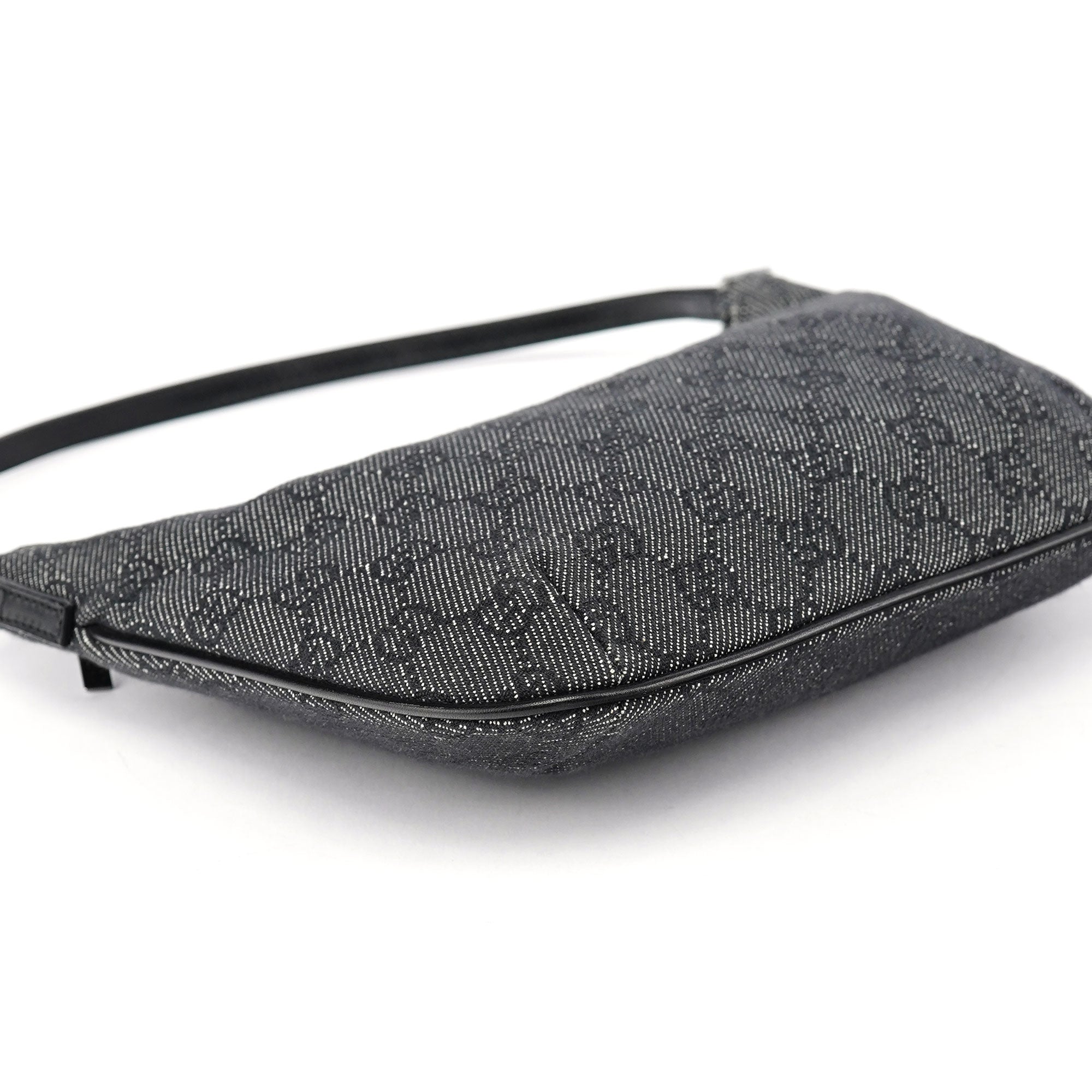 Gucci 32160 Anthracite Denim GG Shoulder Bag