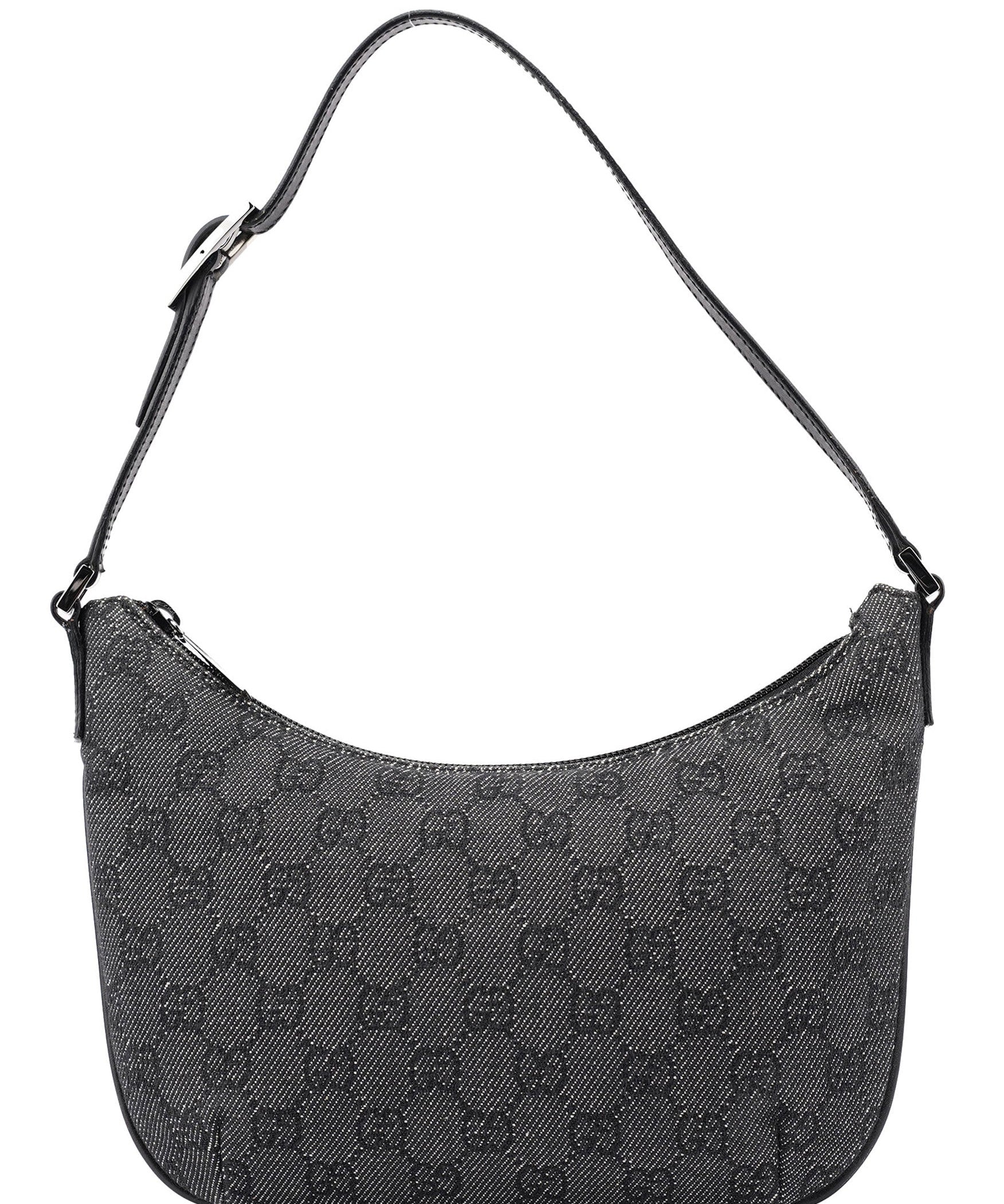 Gucci 32160 Anthracite Denim GG Shoulder Bag