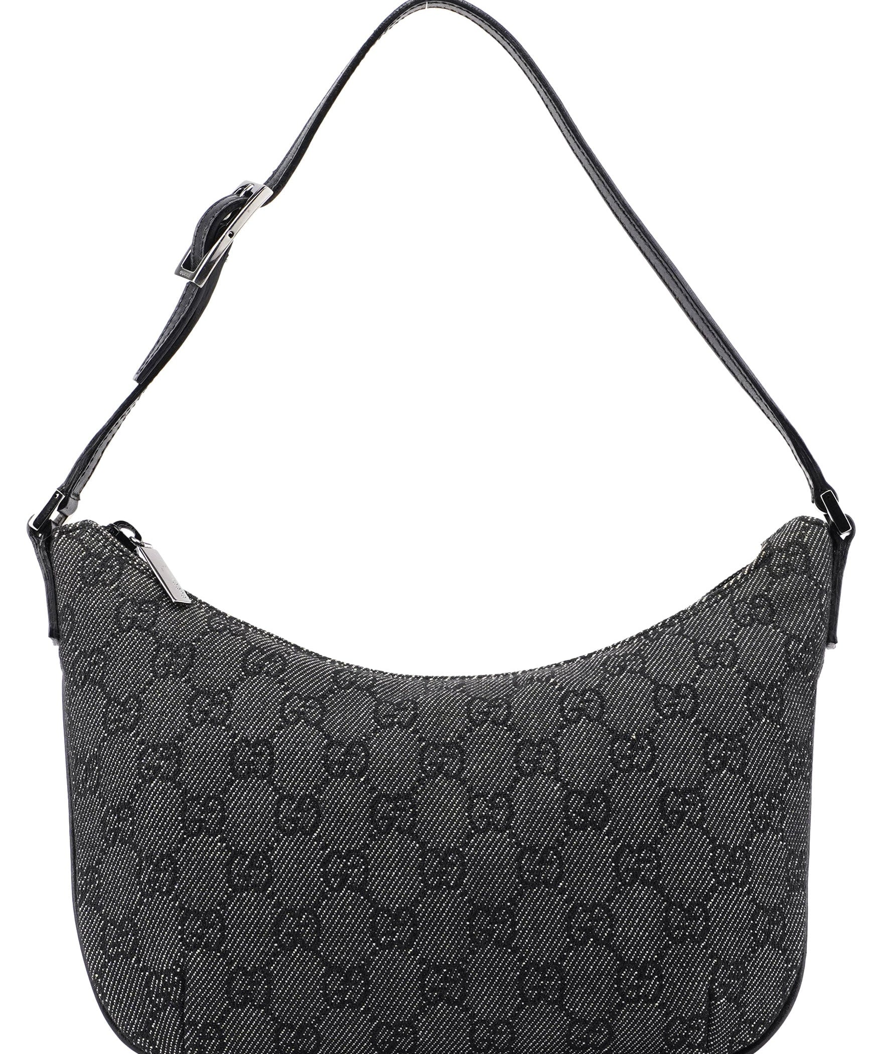 Gucci 32160 Anthracite Denim GG Shoulder Bag