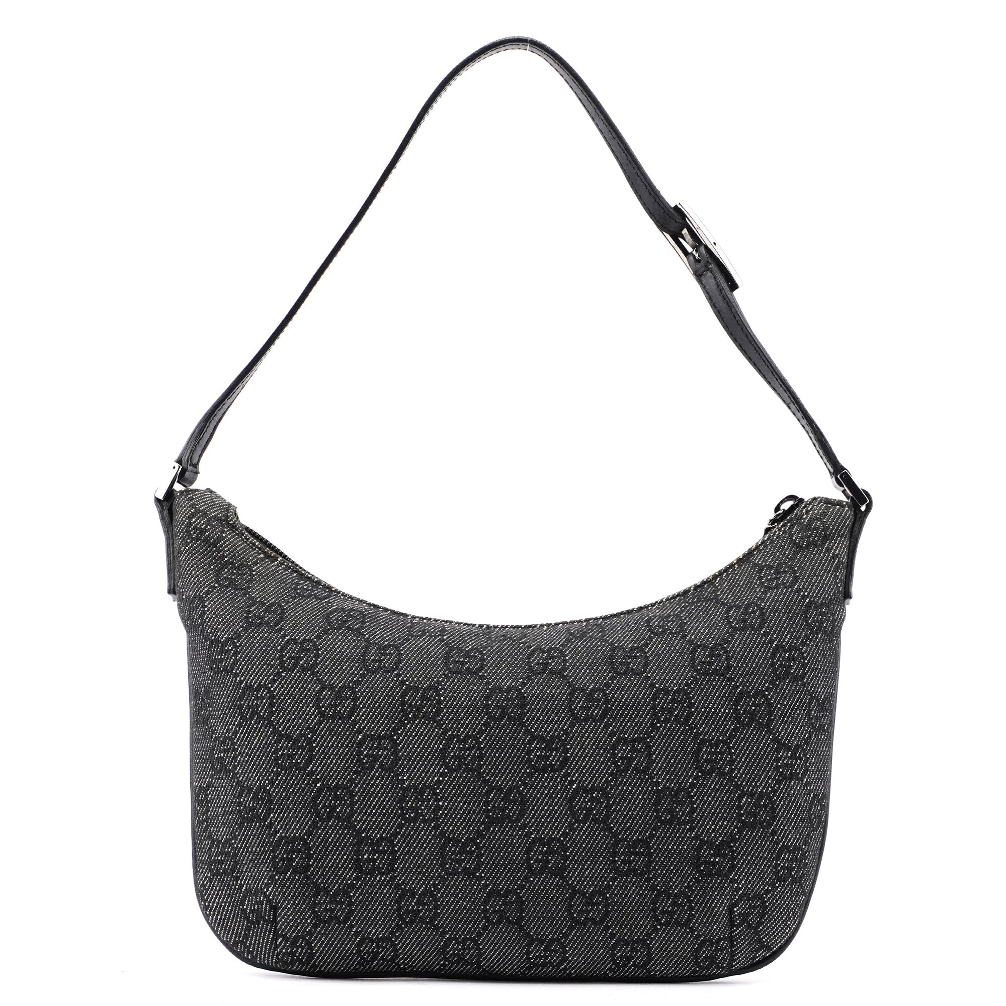 Gucci 32160 Anthracite Denim GG Shoulder Bag