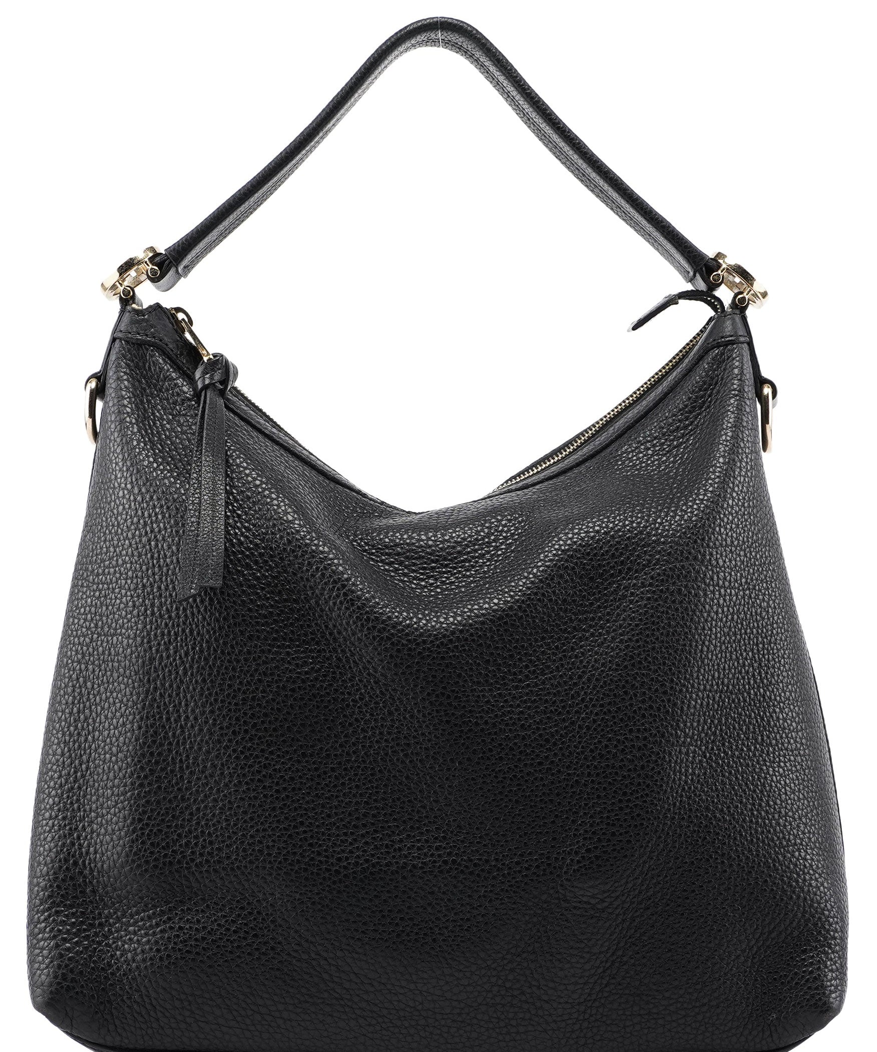 Gucci 326514 Black Calfskin Hobo Shoulder Bag