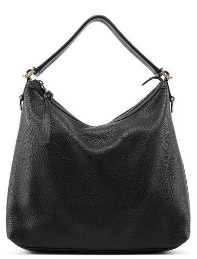 Gucci 326514 Black Calfskin Hobo Shoulder Bag