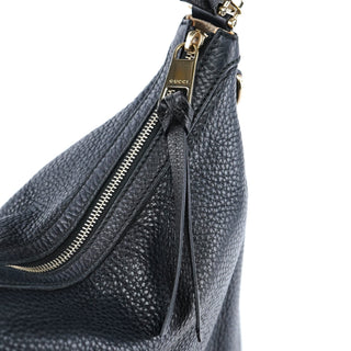 Gucci 326514 Black Calfskin Hobo Shoulder Bag