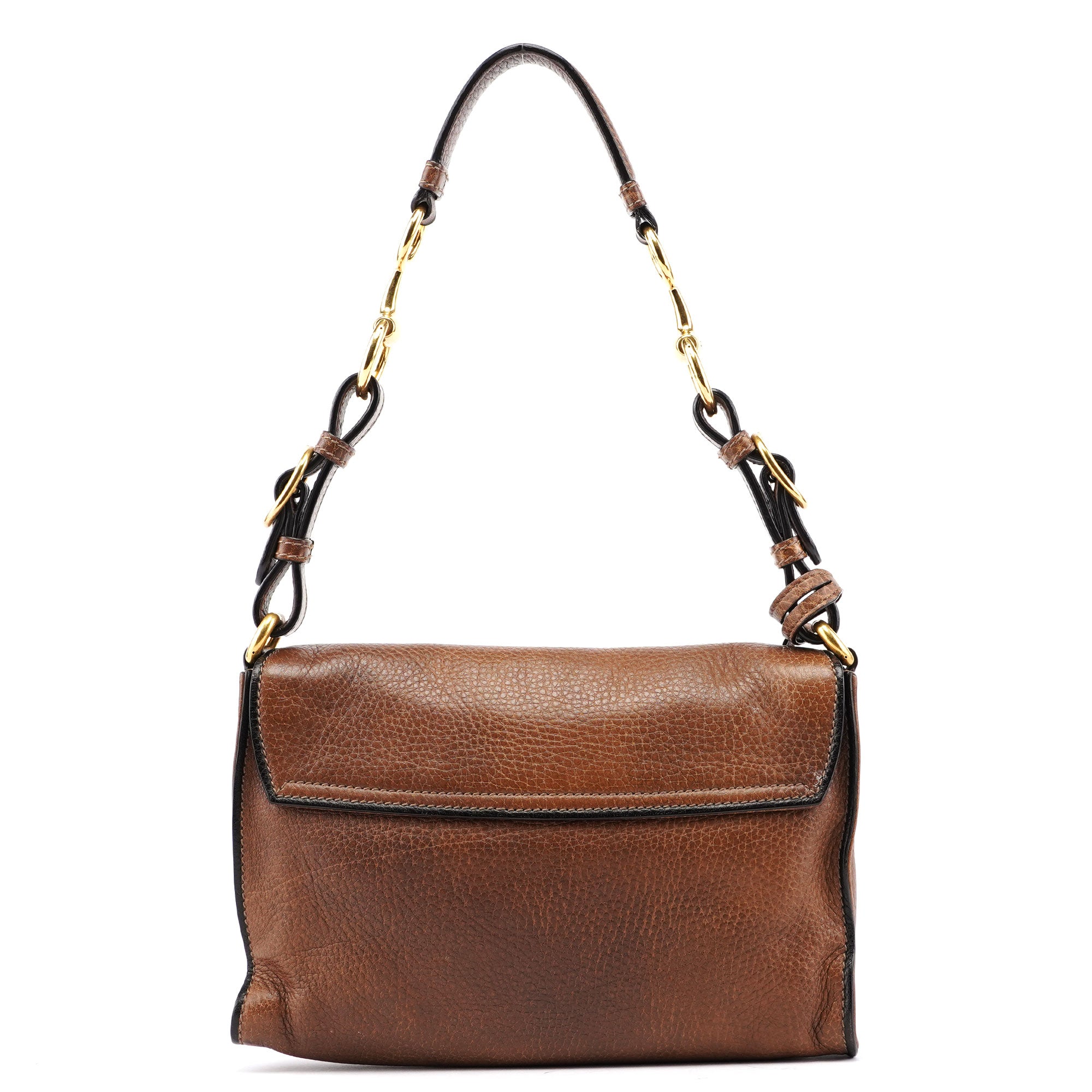 Gucci 338998 Brown Calfskin Hobo Shoulder Bag