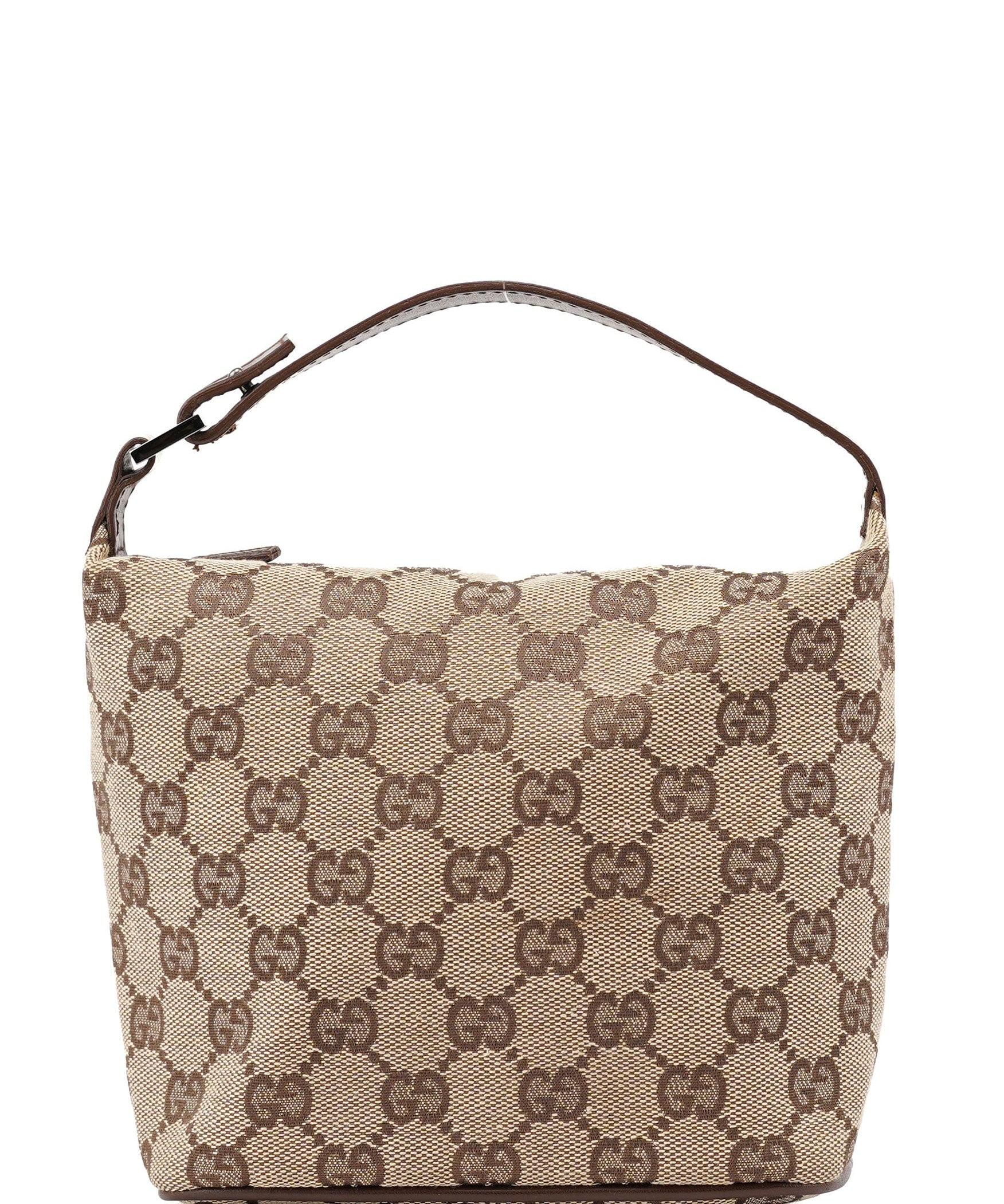 Gucci 34080 Beige Brown GG Handbag