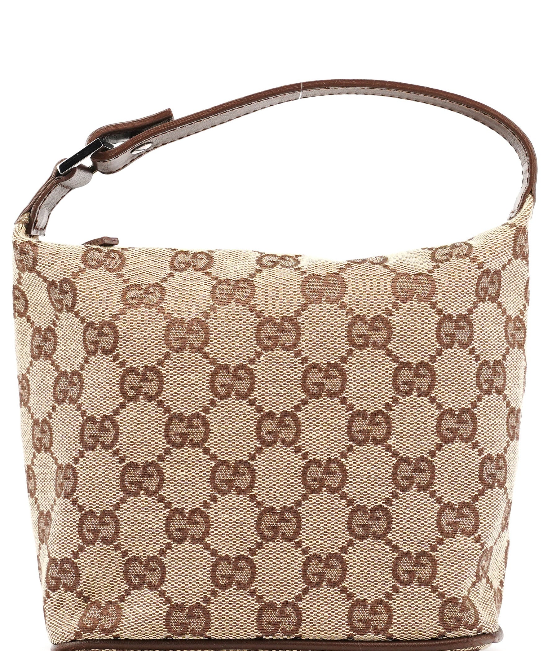 Gucci 34080 Beige Brown GG Handbag