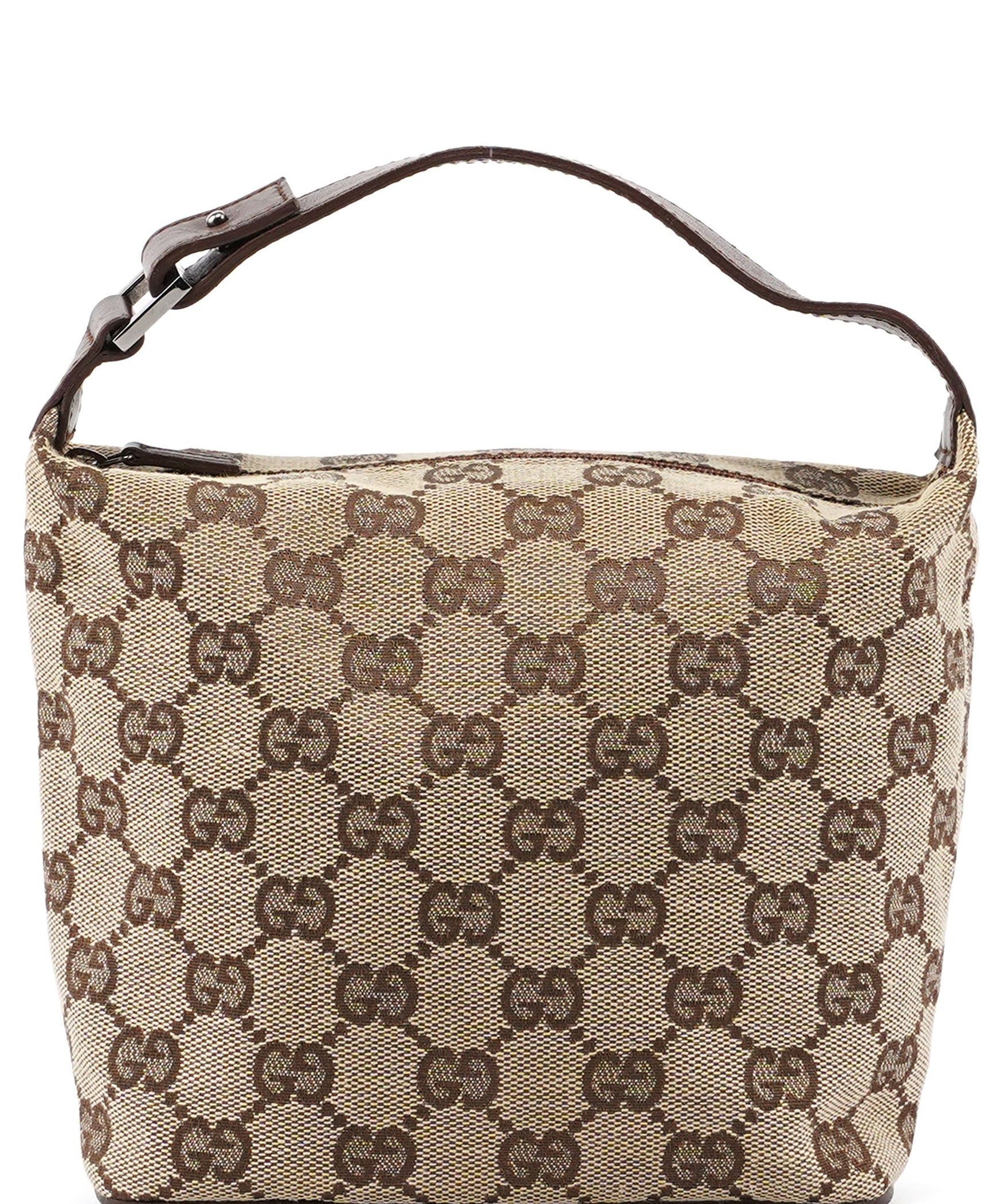 Gucci 34080 Beige Brown GG Handbag