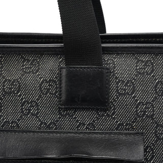 Gucci 34339 Anthracite Denim GG Leather Tote Bag