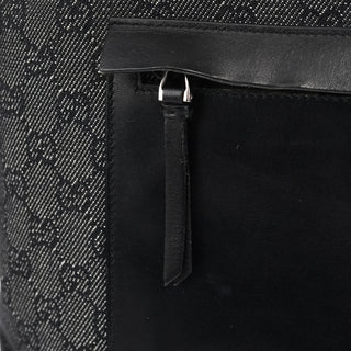 Gucci 34339 Anthracite Denim GG Leather Tote Bag