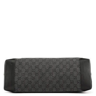 Gucci 34339 Anthracite Denim GG Leather Tote Bag