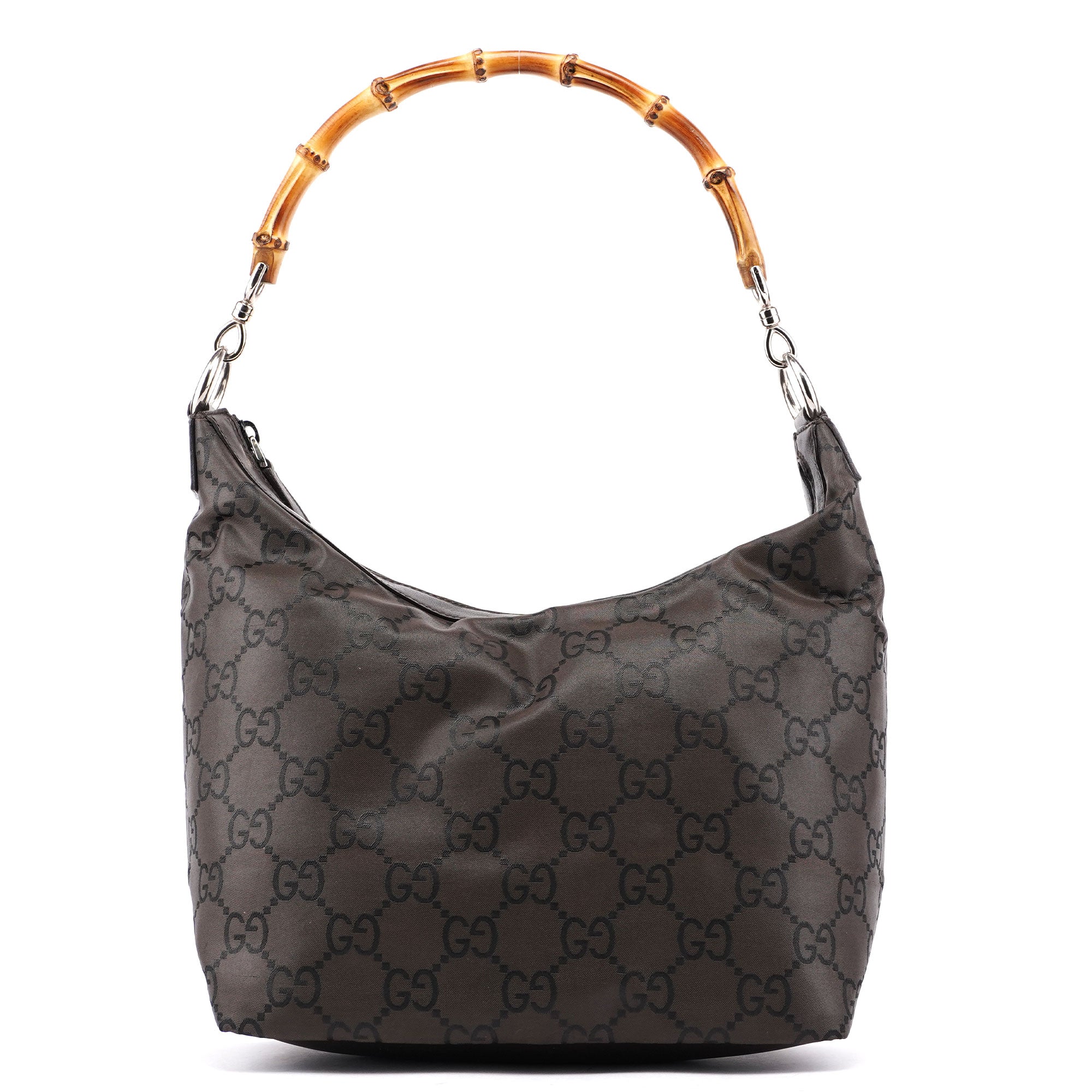 Gucci 35693 Brown GG Bamboo Shoulder Bag