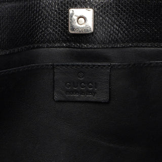 Gucci 5312. Gucci Black Lizard Embossed Shoulder Bag