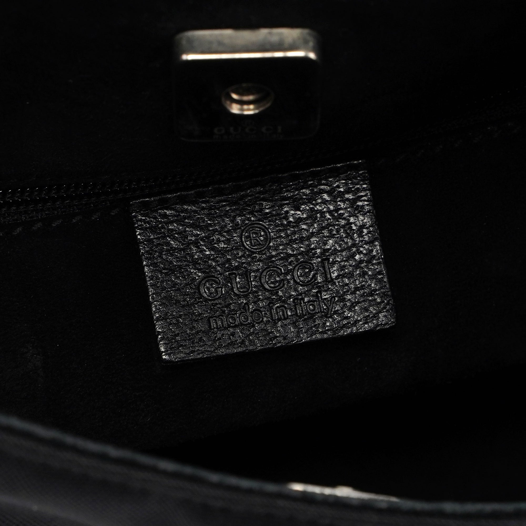 Gucci 5322. Gucci Black Canvas Bamboo Shoulder Bag