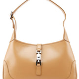 Gucci 73488 Beige Calfskin Jackie Shoulder Bag