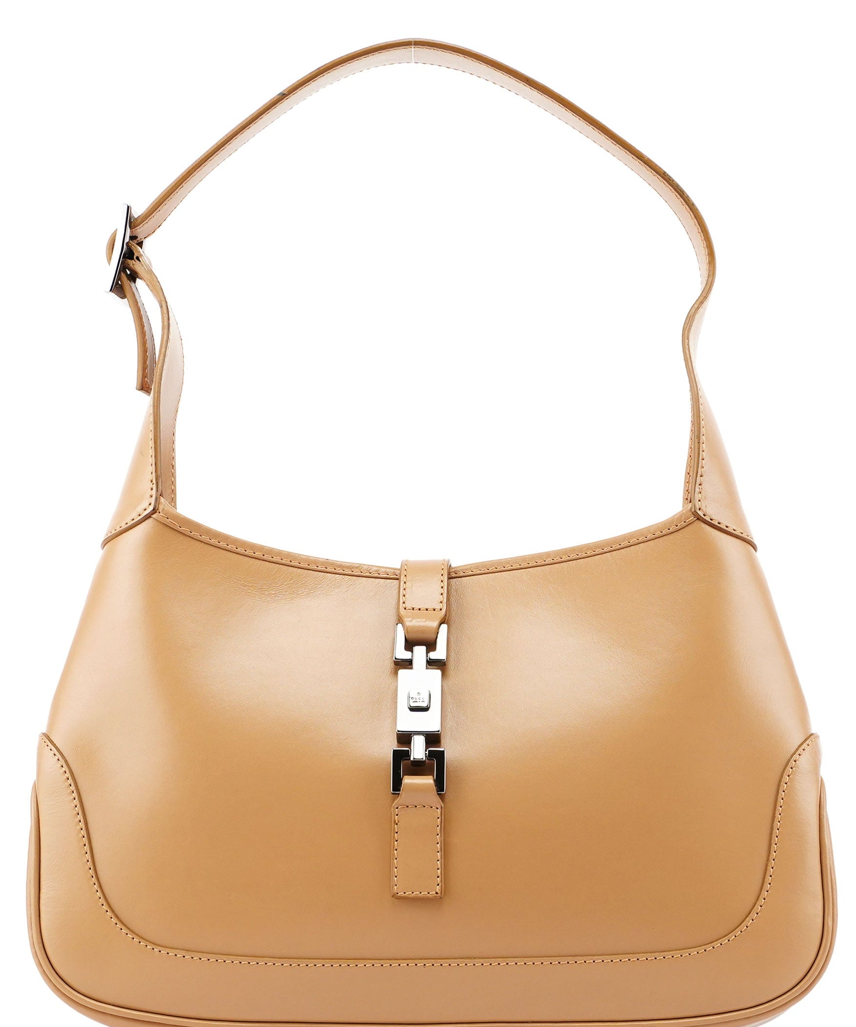 Gucci 73488 Beige Calfskin Jackie Shoulder Bag