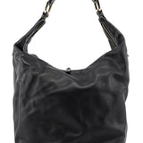 Gucci 73884 Black Calfskin V Hobo Shoulder Bag