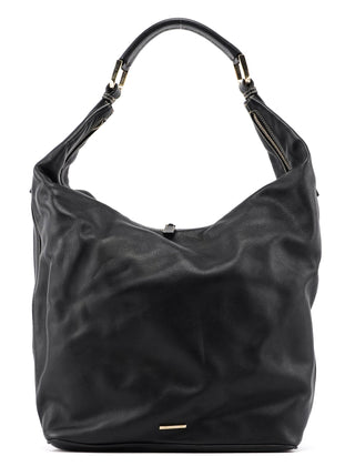 Gucci 73884 Black Calfskin V Hobo Shoulder Bag