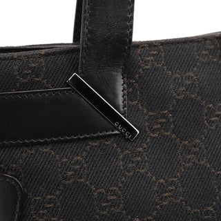 Gucci 73984 Brown GG Leather Tote Bag