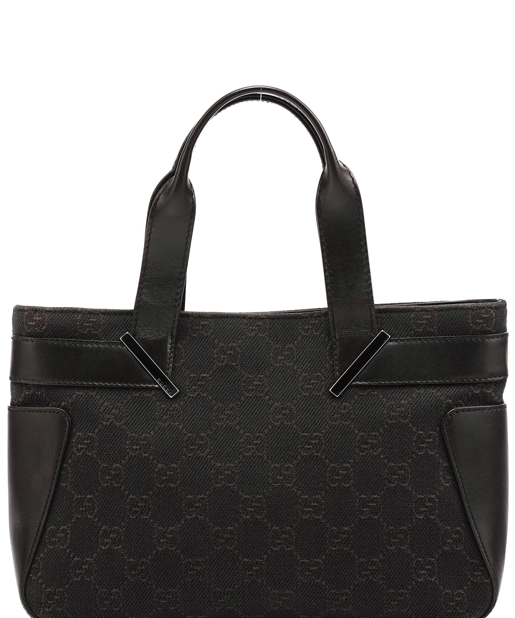 Gucci 73984 Brown GG Leather Tote Bag