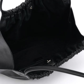 Gucci 76553 Black Calfskin Ruched Shoulder Bag