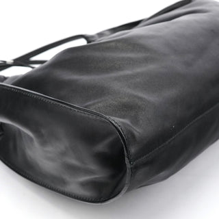 Gucci 76553 Black Calfskin Ruched Shoulder Bag