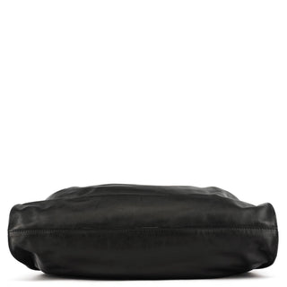 Gucci 76553 Black Calfskin Ruched Shoulder Bag