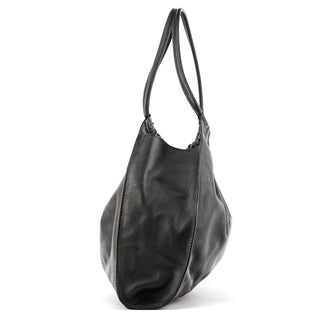 Gucci 76553 Black Calfskin Ruched Shoulder Bag