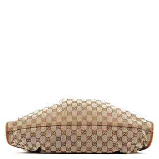 Gucci 76554 Beige GG Canvas Ruched Handbag