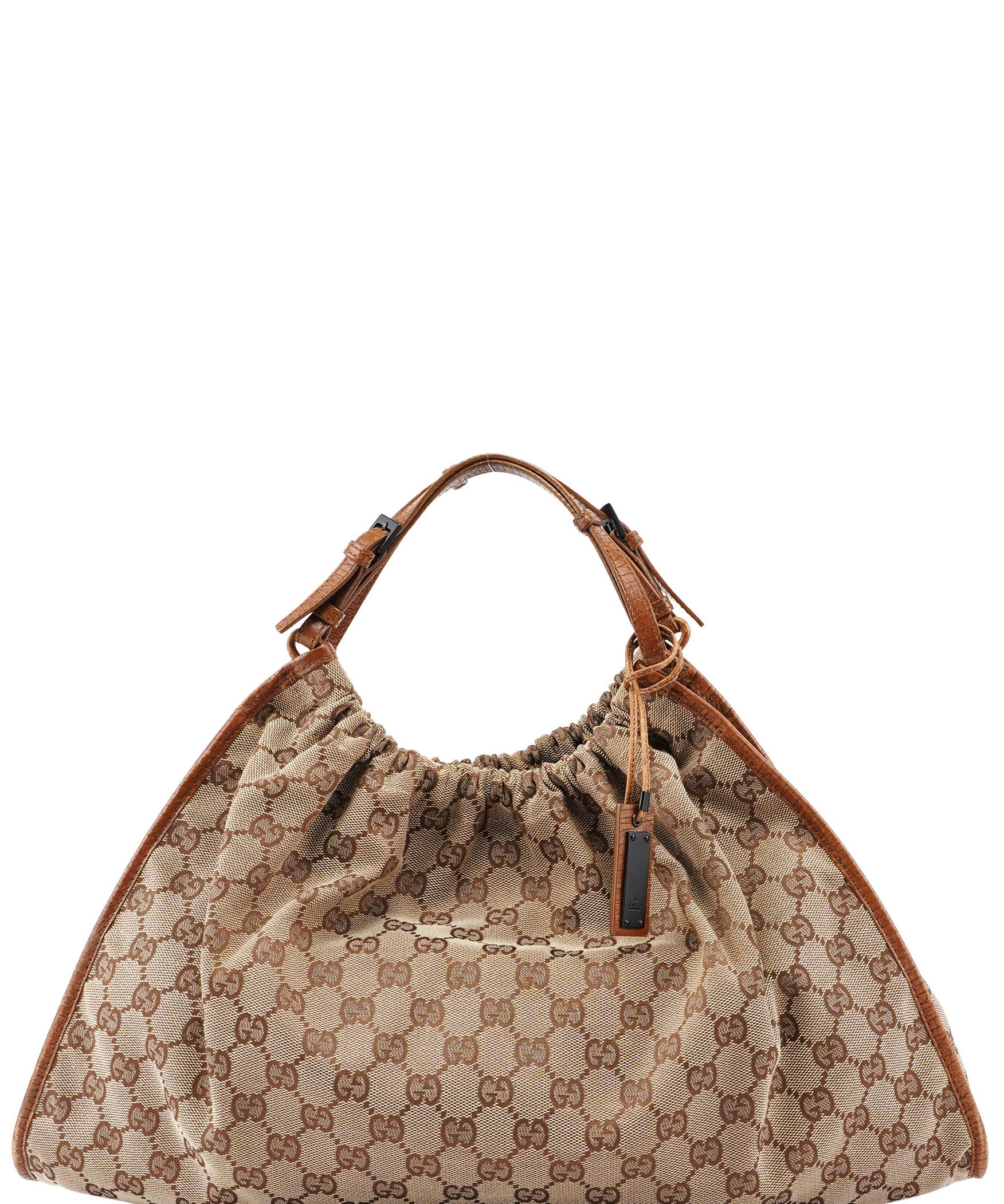 Gucci 76554 Beige GG Dual Handle Handbag